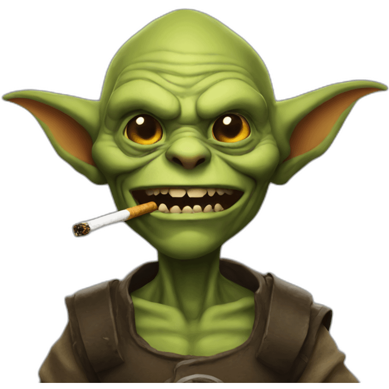 Goblin with cigarette emoji