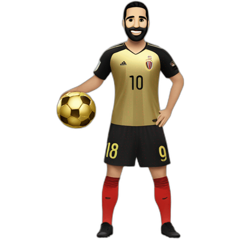 adil rami avec un ballon d'or emoji