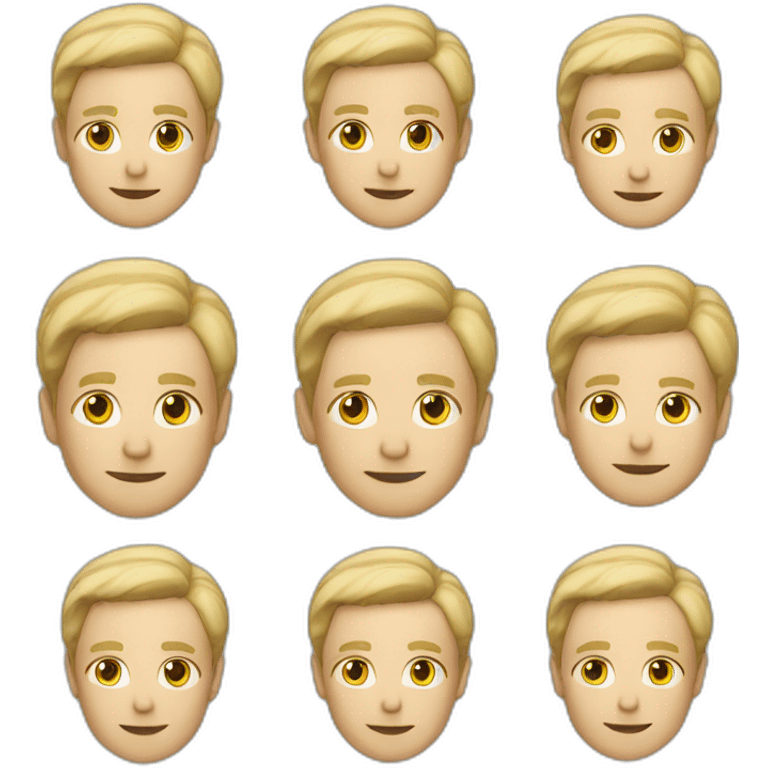 40year white blonde German man in suit short hair emoji