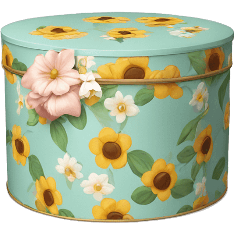 latona flowers hat box with logo emoji