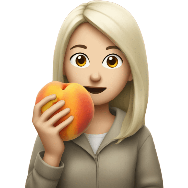 Eating peaches  emoji