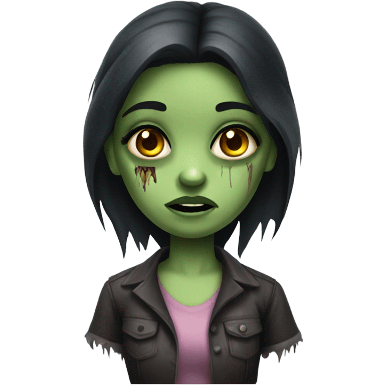 girl zombie with dark hair emoji