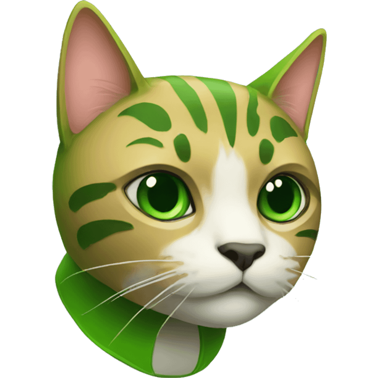 green xbox cat with cat head emoji