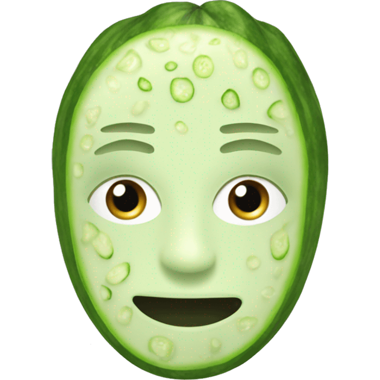 Cucumber Face mask  emoji