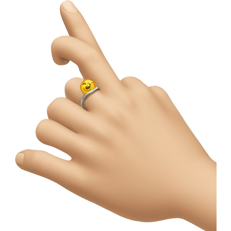 finger with ring emoji