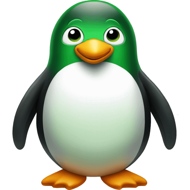 green friendly pinguin emoji