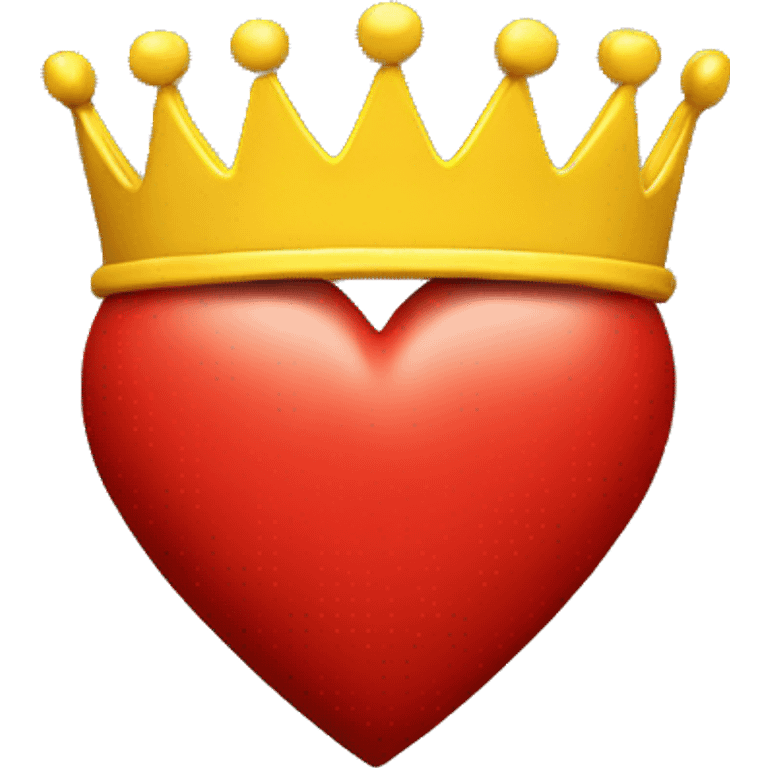 Red heart with yellow crown emoji