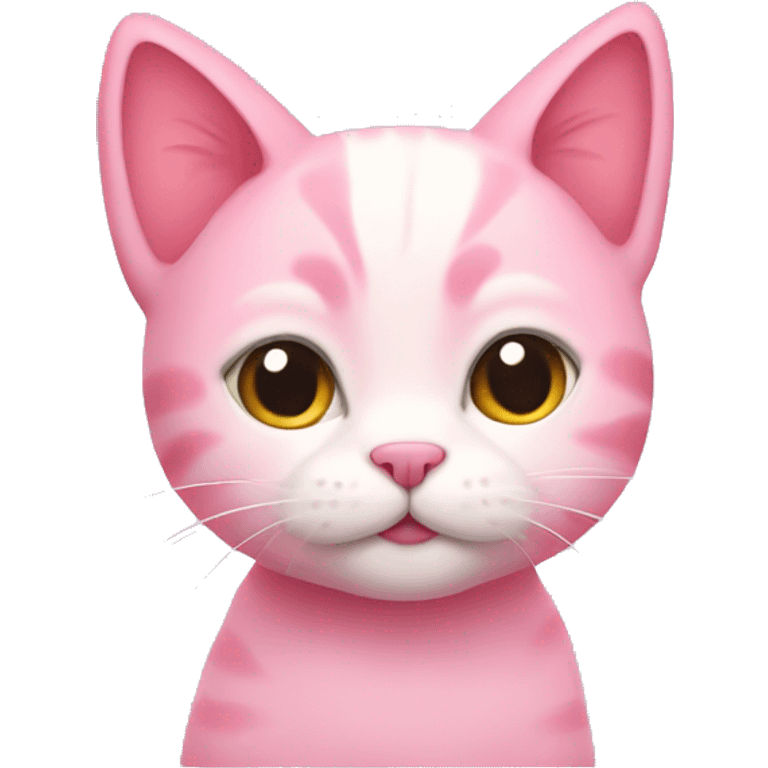 Pink cute cat emoji