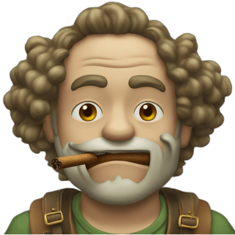 Gusano con cigarro emoji