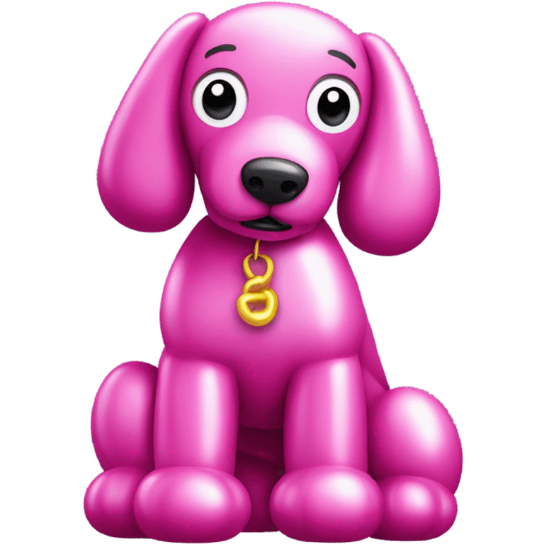 Pink balloon dog emoji