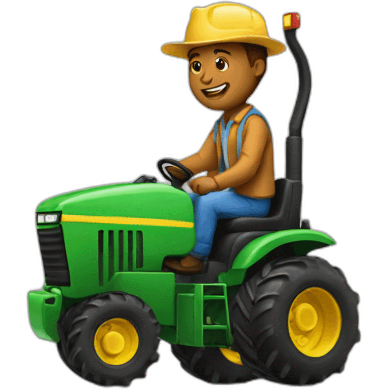 Un homme dans un tracteur emoji