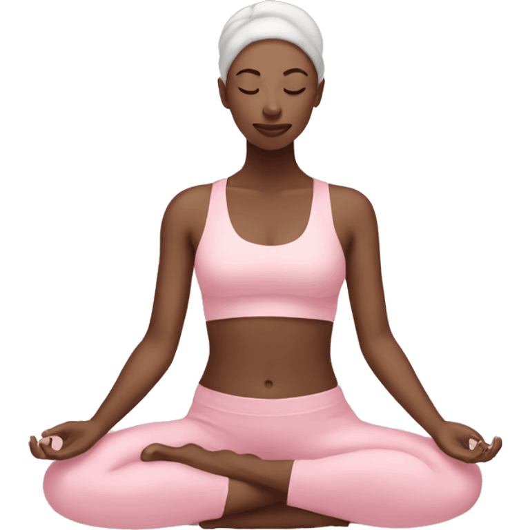 Pastel pink yoga emoji