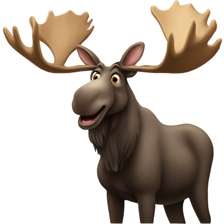 Old man moose emoji