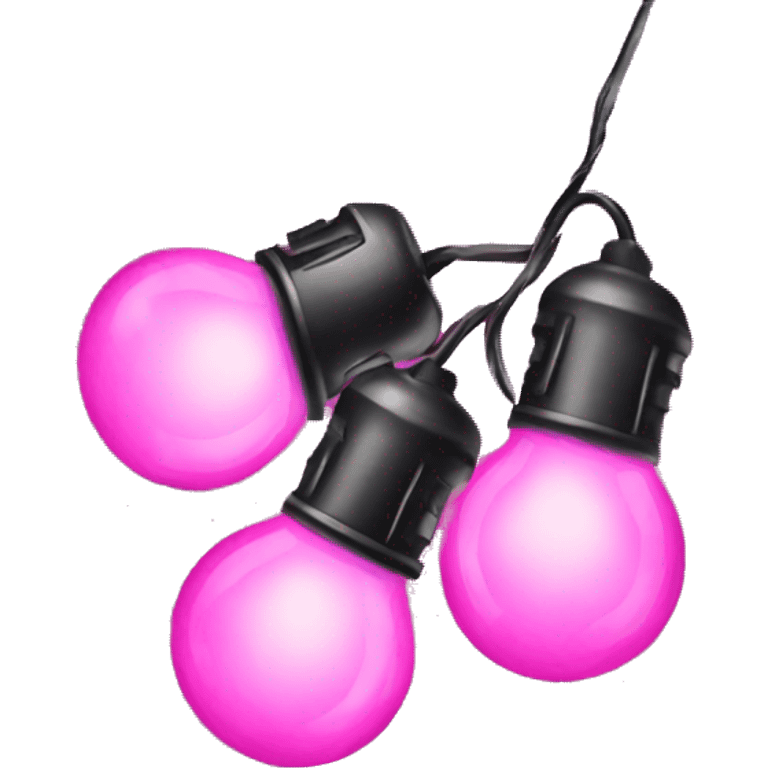 Pink Christmas lights emoji