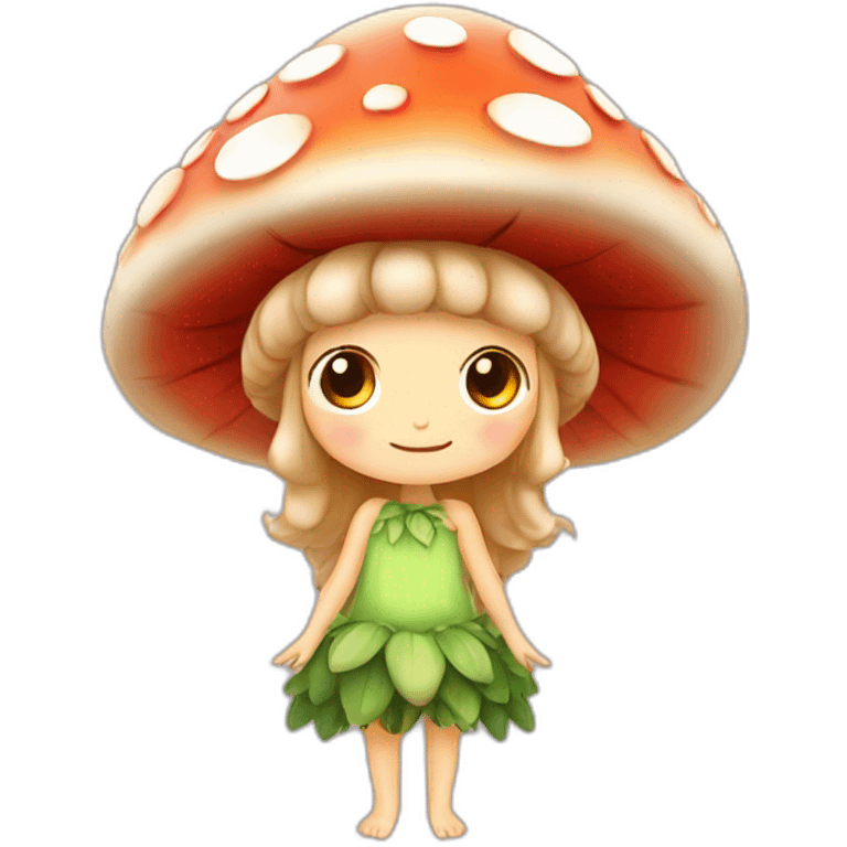 cute mushroom fairy emoji