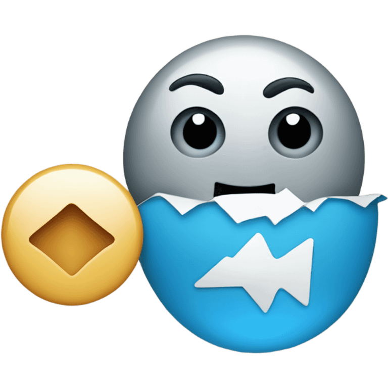 the logo of the social network telegram emoji