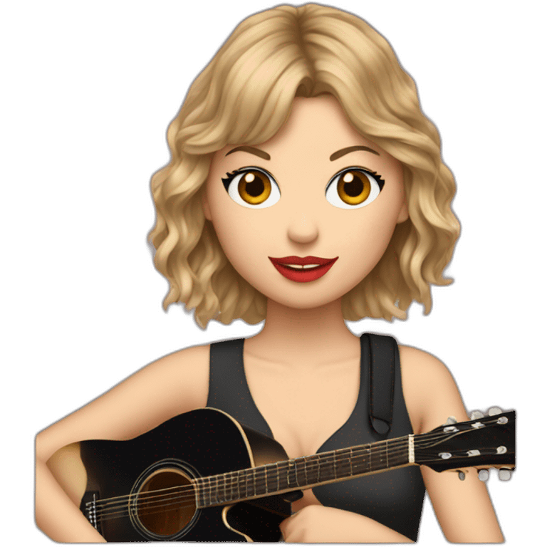 Taylor swift with guitar emoji