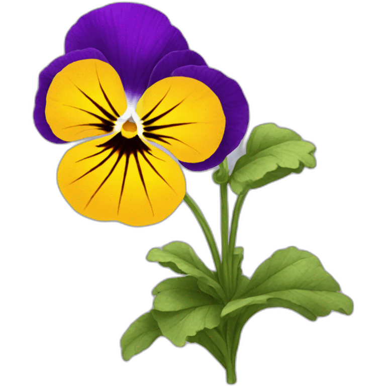 Pansy flower emoji