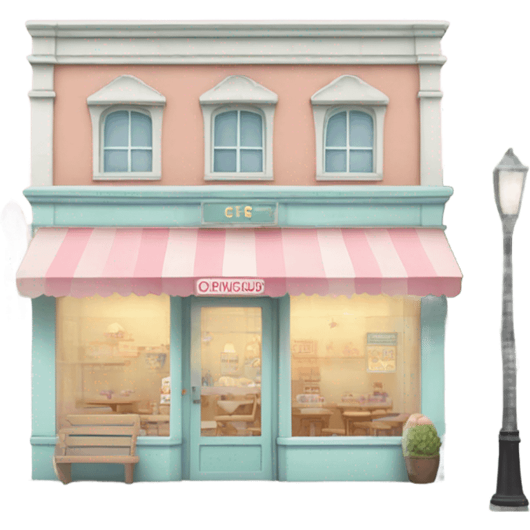 an ice cream cafe building emoji