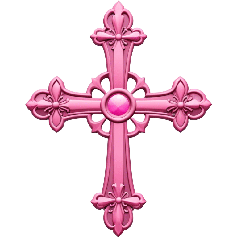 pink french gothic cross emoji