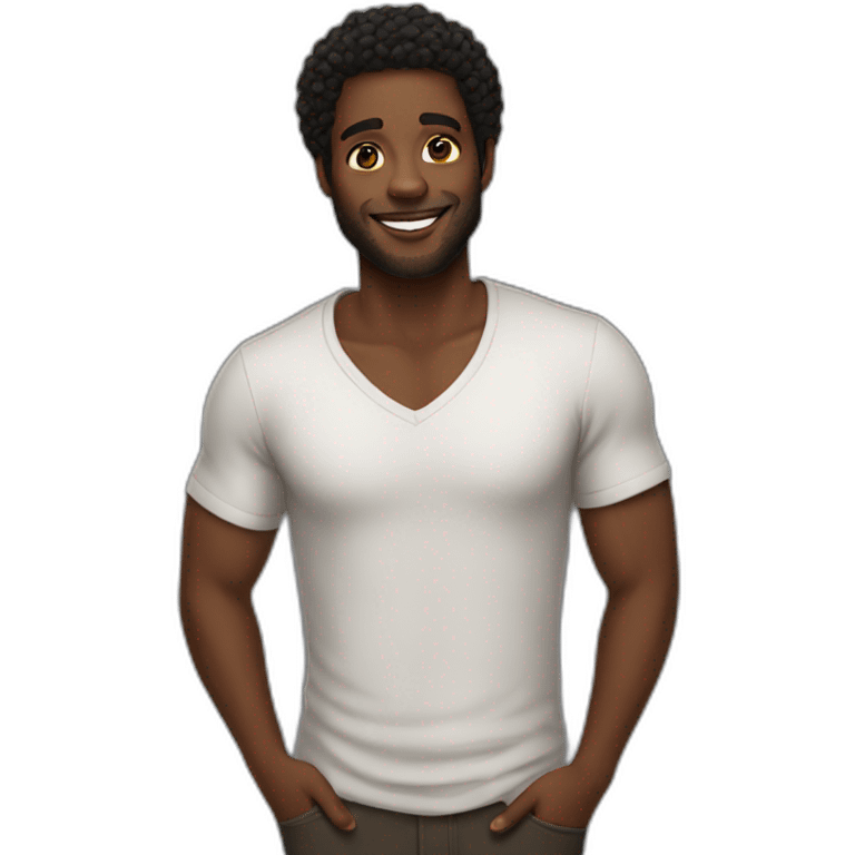 A romantic black guy emoji