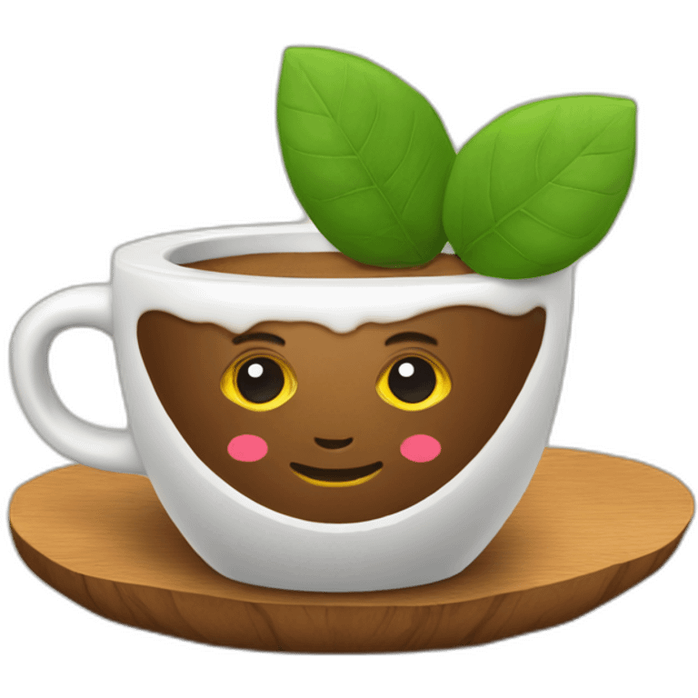 Végéta bois un café emoji