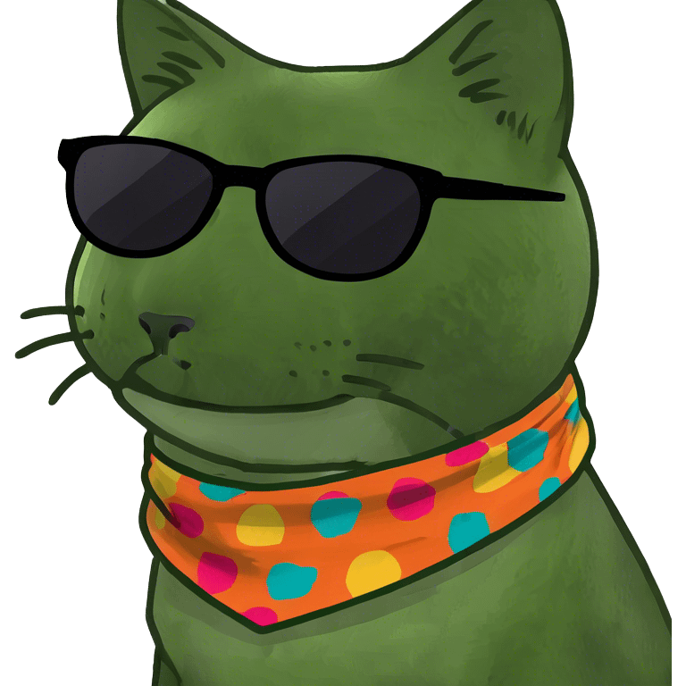 Cat with sunglasses emoji