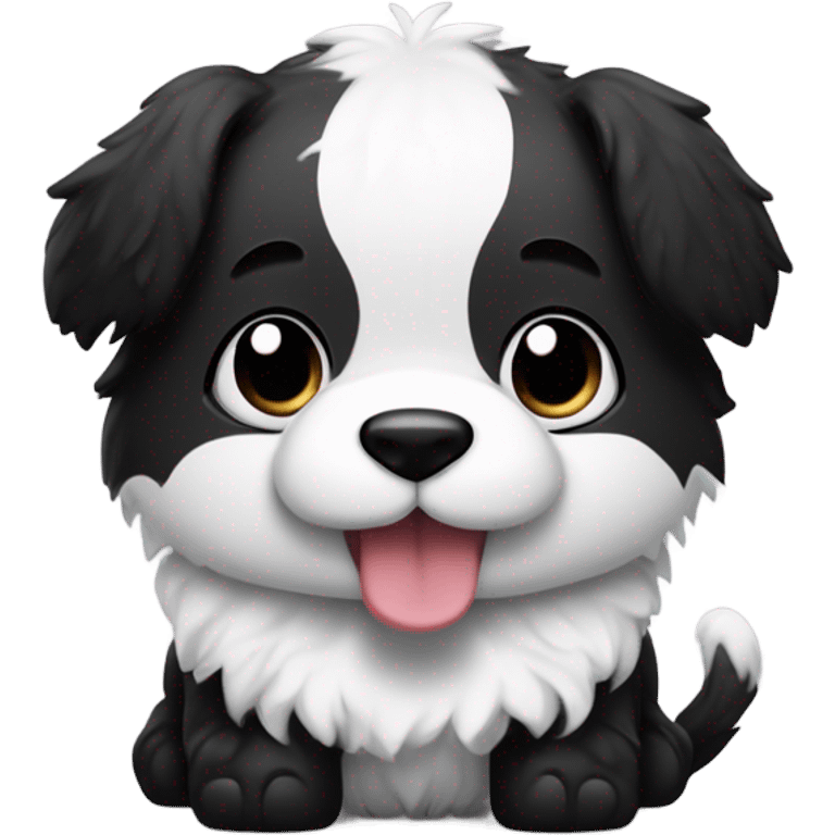 A panda but it’s a dog holding a treat emoji