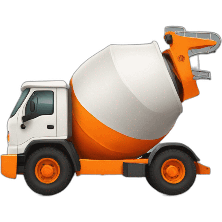 Orange concrete mixer emoji