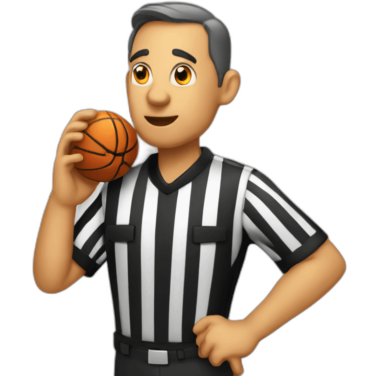 whistle of basketball referee emoji