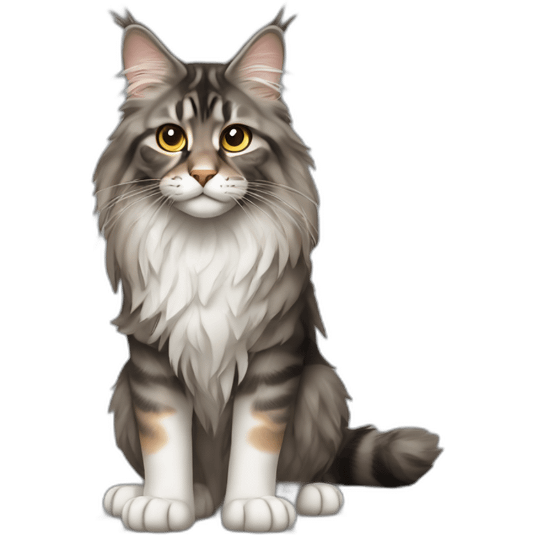 main coon with legs emoji