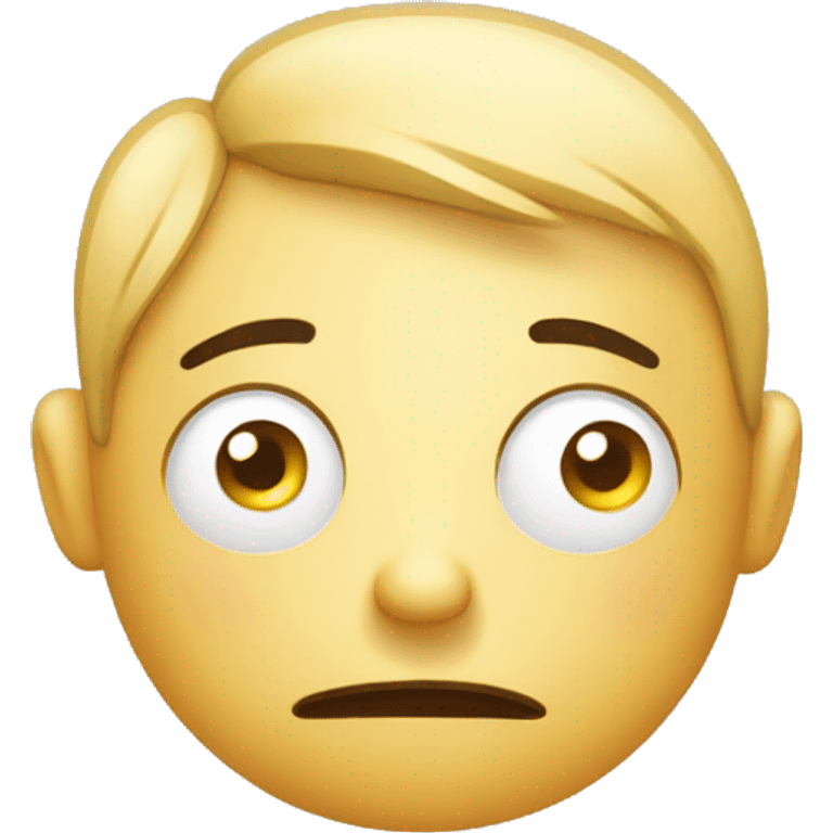 thinking emoji , looks not perfect and funny cartoon 2d style emoji