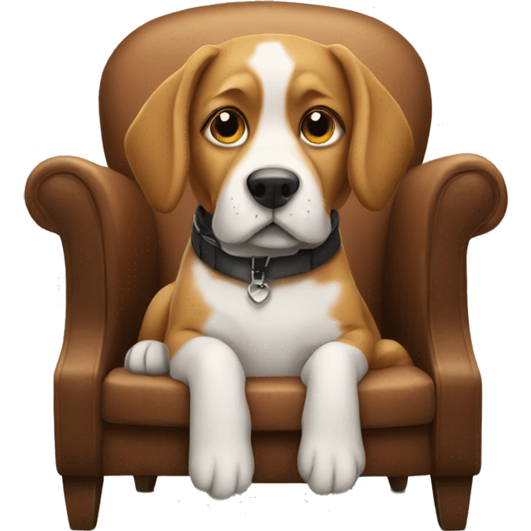 dog sitting in chair emoji