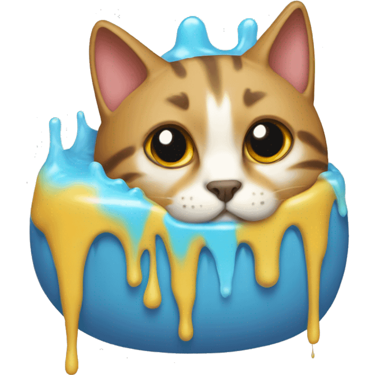 Melting cat emoji