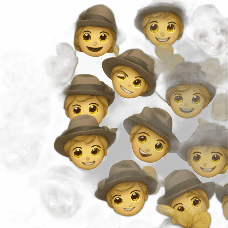 Personne avec un béret qui aime les bourdons emoji