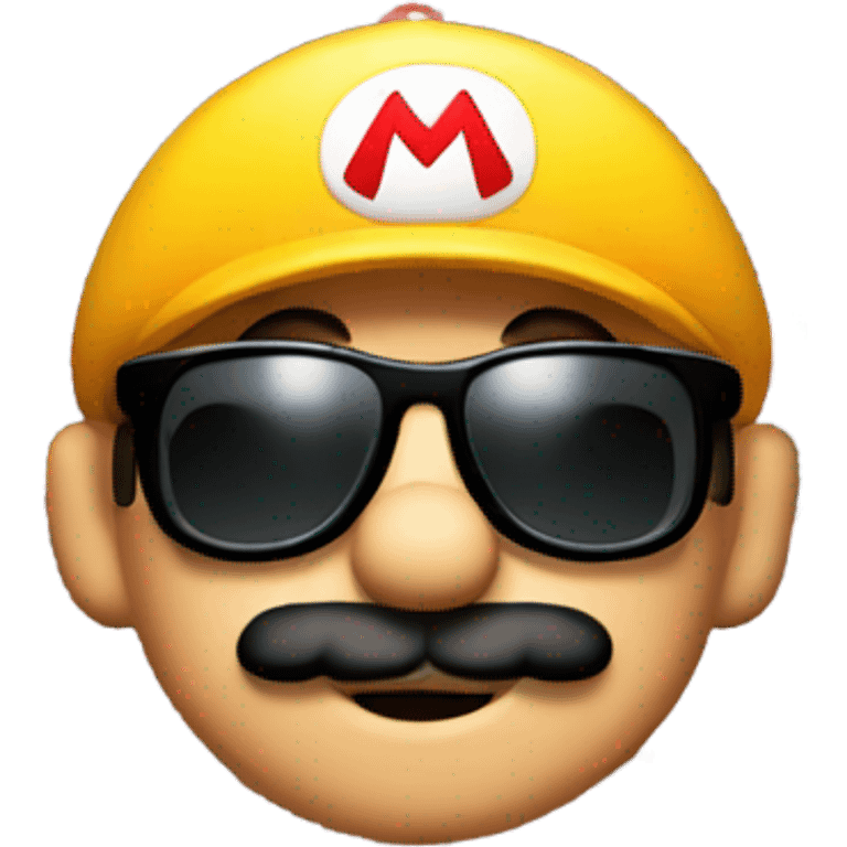 Mario with sunglasses emoji