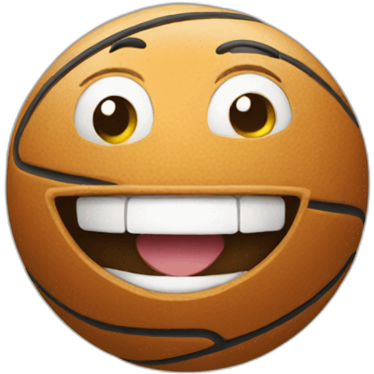 a foodball with a smile emoji