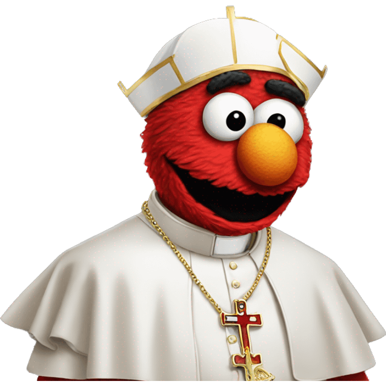 Elmo as pope emoji