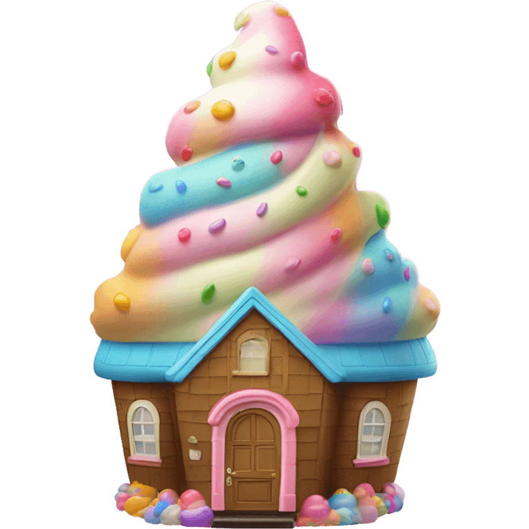 Ice cream house emoji