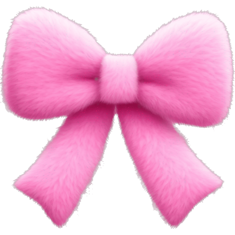 Pink fuzzy bow emoji