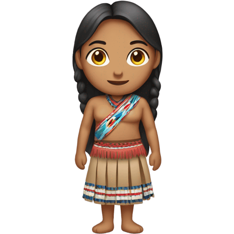 Indigenous woman wearing a ribbon skirt emoji