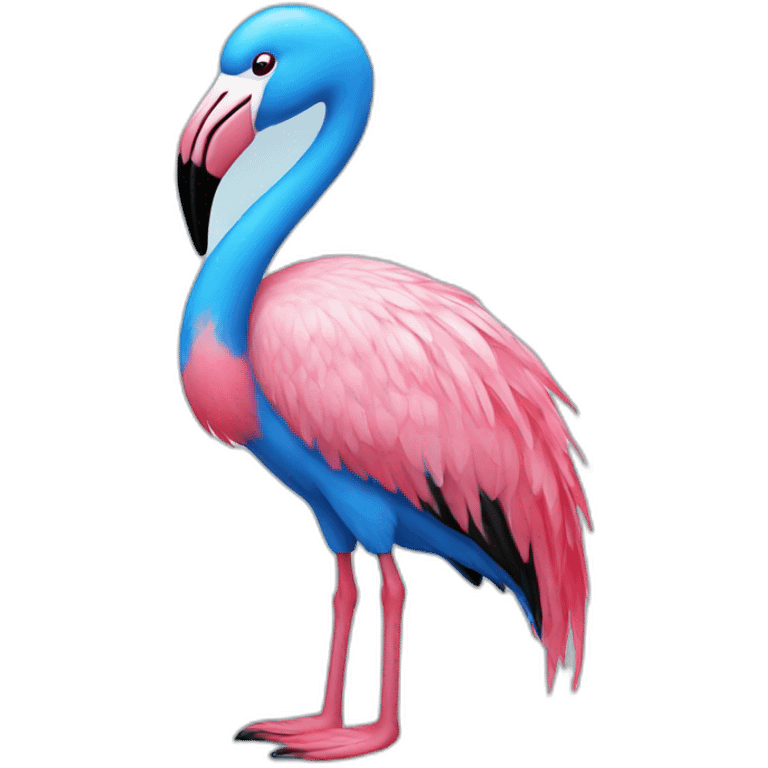 blue flamingo emoji