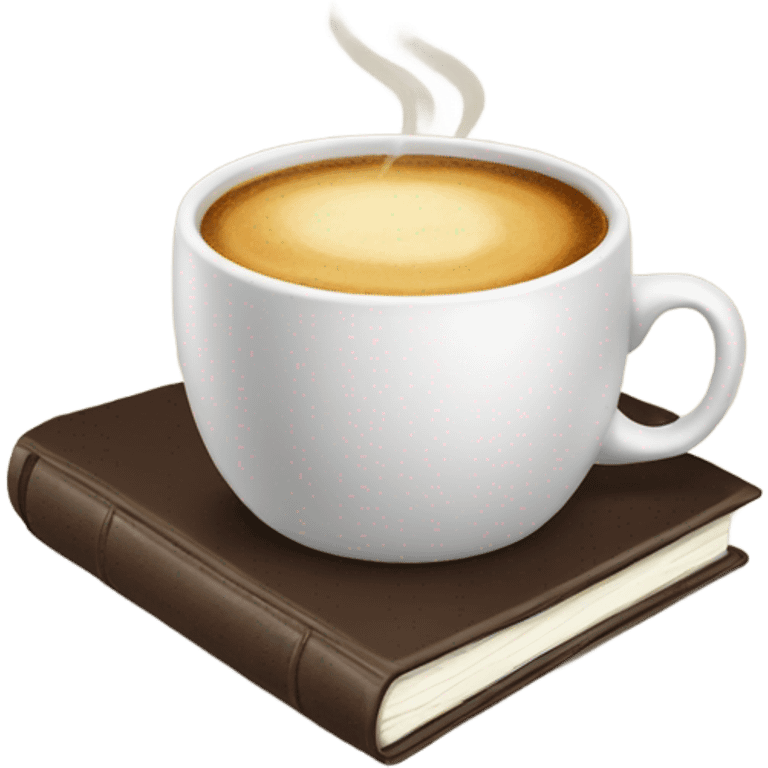 Coffee reading a book emoji