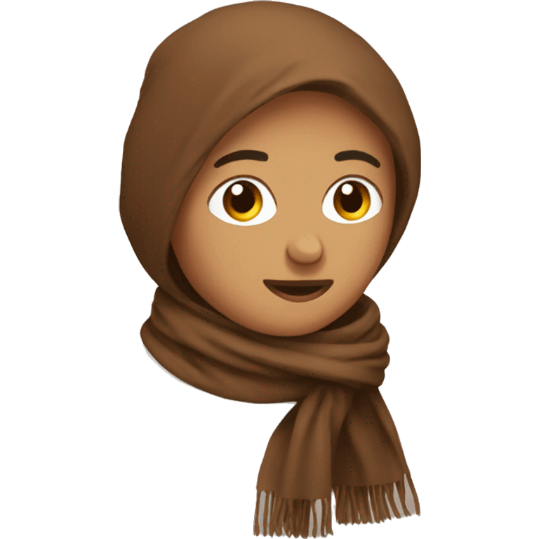 Brown scarf emoji