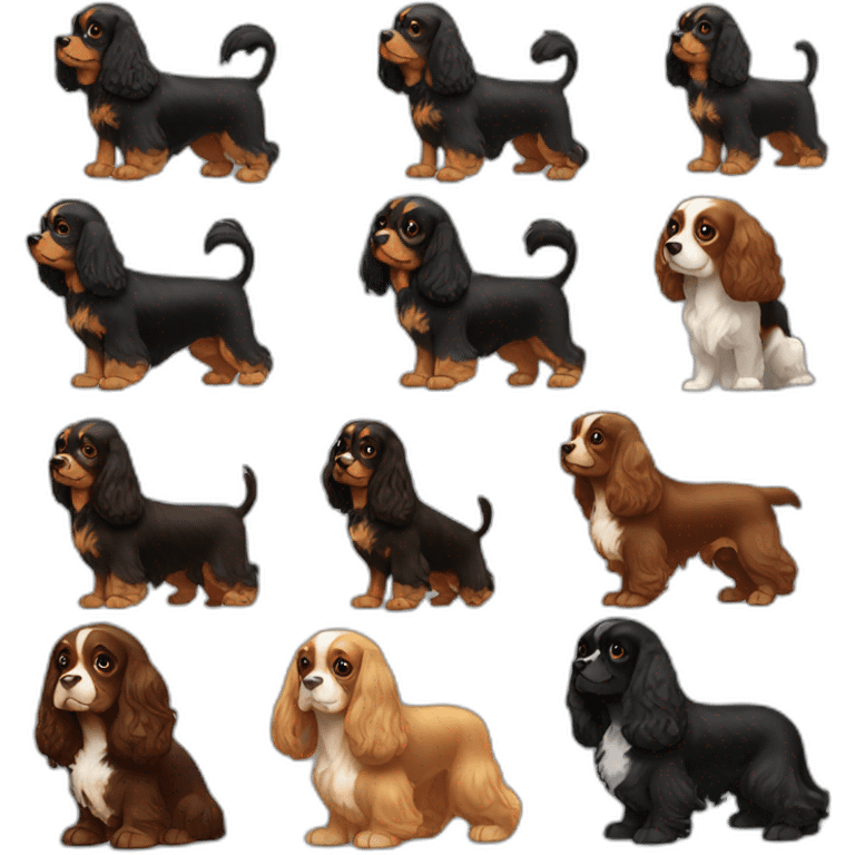 black-brown-cocker-spaniel-king-charles-cavalier emoji