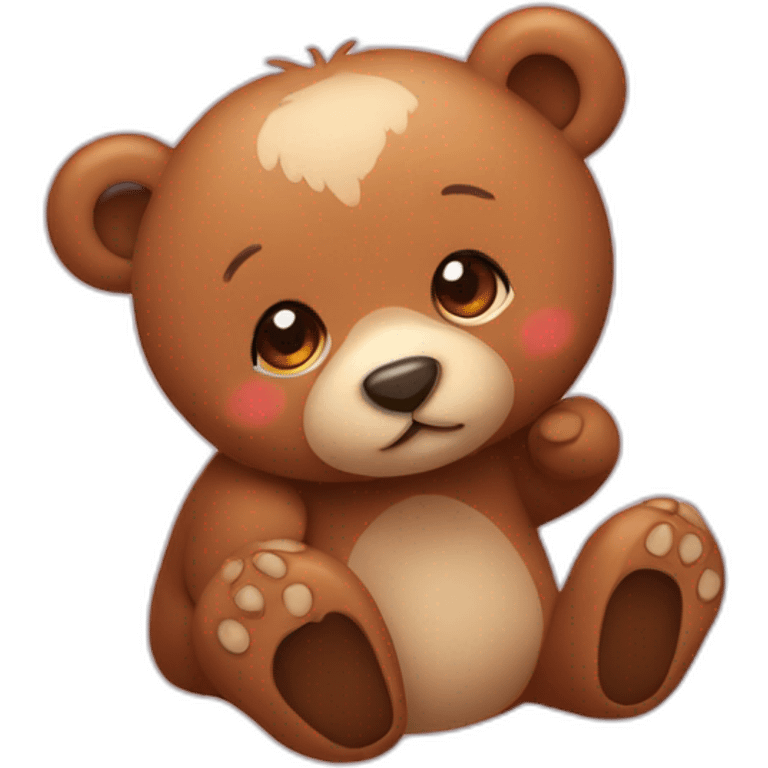 cute bear who's in love emoji