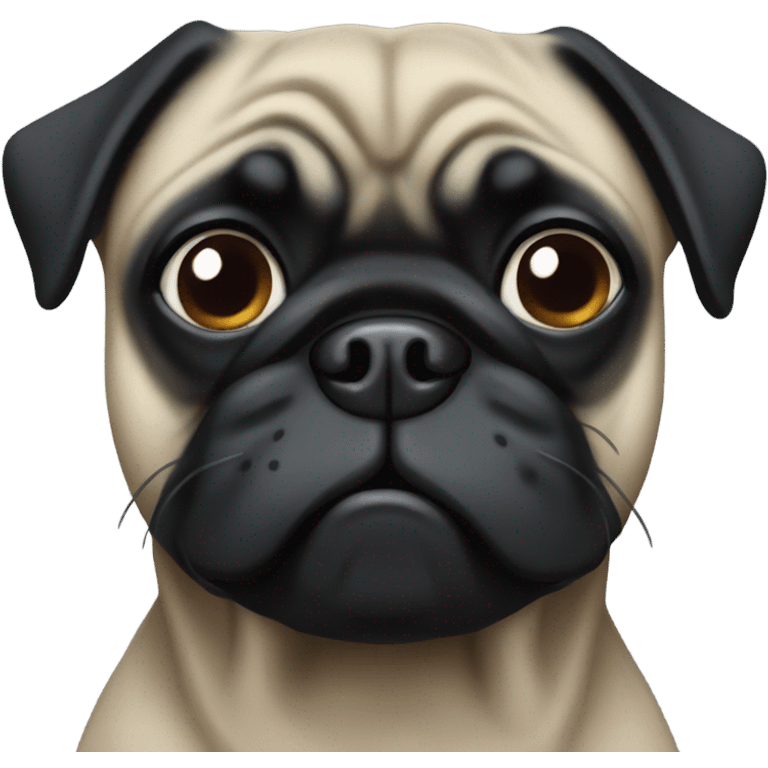 Black pug emoji