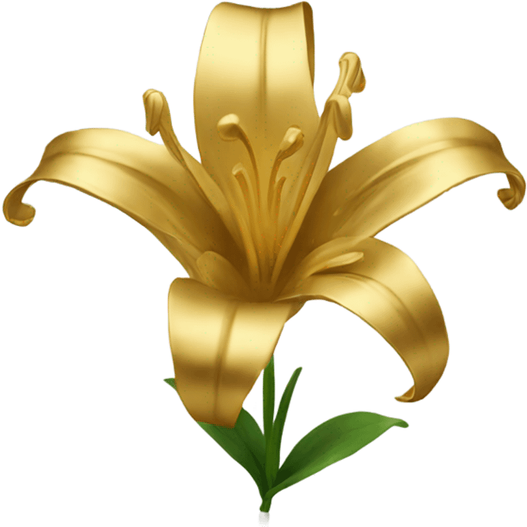 Gold Lilly flower emoji