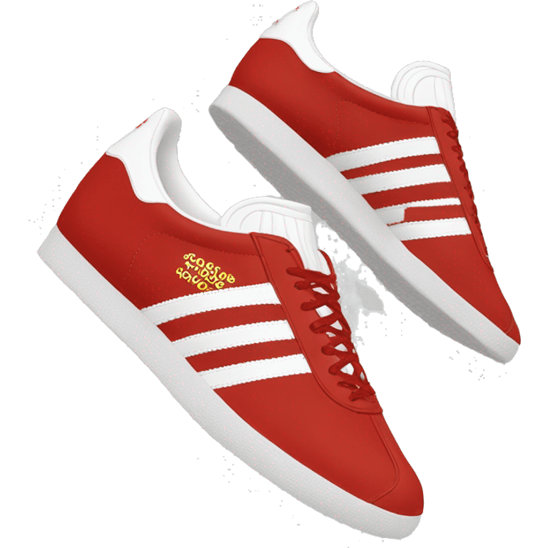 Red Adidas gazelle shoes emoji