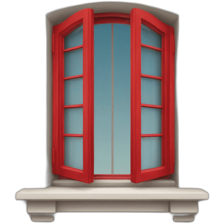 French window  Red emoji